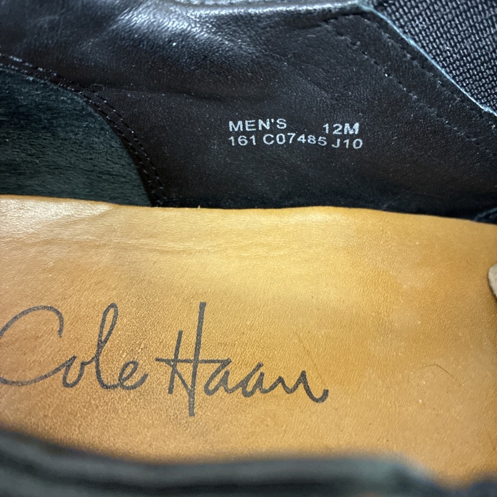 Cole Haan Zeno Loafers Mens 12M Black Brown Leather Slip On Two Tone C07485 - Picture 9 of 9